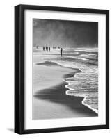 A Local Fisherman Fishing on Itamambuca Beach, Ubatuba, Brazil-Alex Saberi-Framed Premium Photographic Print