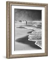 A Local Fisherman Fishing on Itamambuca Beach, Ubatuba, Brazil-Alex Saberi-Framed Photographic Print