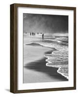 A Local Fisherman Fishing on Itamambuca Beach, Ubatuba, Brazil-Alex Saberi-Framed Photographic Print