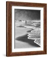 A Local Fisherman Fishing on Itamambuca Beach, Ubatuba, Brazil-Alex Saberi-Framed Photographic Print