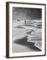 A Local Fisherman Fishing on Itamambuca Beach, Ubatuba, Brazil-Alex Saberi-Framed Photographic Print