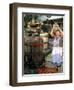 A Local Winemaker Pressing Her Grapes at the Cantina, Torano Nuovo, Abruzzi, Italy-Michael Newton-Framed Premium Photographic Print