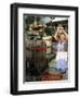 A Local Winemaker Pressing Her Grapes at the Cantina, Torano Nuovo, Abruzzi, Italy-Michael Newton-Framed Photographic Print