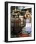 A Local Winemaker Pressing Her Grapes at the Cantina, Torano Nuovo, Abruzzi, Italy-Michael Newton-Framed Photographic Print