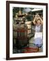 A Local Winemaker Pressing Her Grapes at the Cantina, Torano Nuovo, Abruzzi, Italy-Michael Newton-Framed Photographic Print