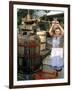 A Local Winemaker Pressing Her Grapes at the Cantina, Torano Nuovo, Abruzzi, Italy-Michael Newton-Framed Photographic Print