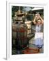 A Local Winemaker Pressing Her Grapes at the Cantina, Torano Nuovo, Abruzzi, Italy-Michael Newton-Framed Photographic Print