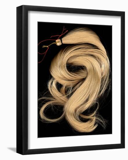 A Lock of Blonde Synthetic Hair-Winfred Evers-Framed Photographic Print