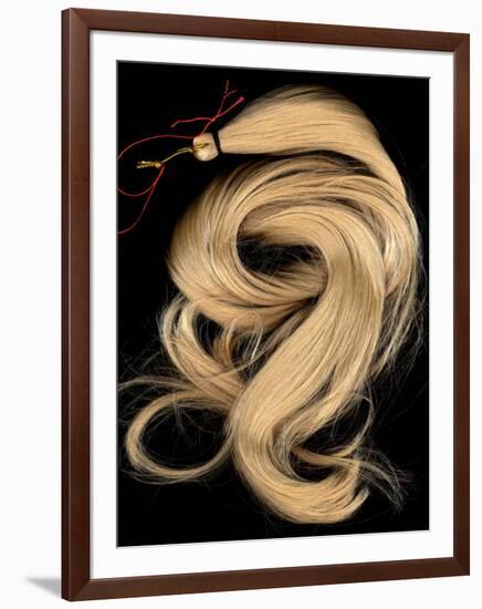 A Lock of Blonde Synthetic Hair-Winfred Evers-Framed Photographic Print