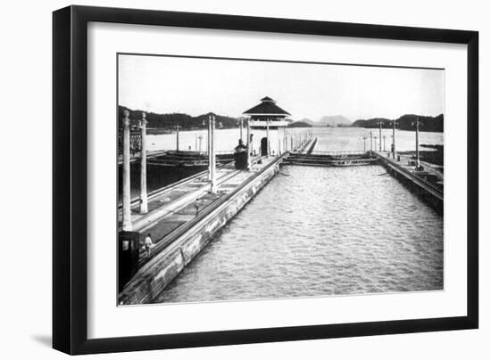 A Lock on the Panama Canal, Panama, 1926-null-Framed Giclee Print