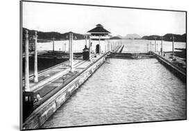 A Lock on the Panama Canal, Panama, 1926-null-Mounted Giclee Print