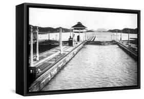 A Lock on the Panama Canal, Panama, 1926-null-Framed Stretched Canvas