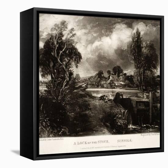 A Lock on the Stour-John Constable-Framed Stretched Canvas