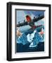 A Lockheed Hercules Patrolling Icebergs for the Coast Guard-Wilf Hardy-Framed Giclee Print