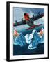 A Lockheed Hercules Patrolling Icebergs for the Coast Guard-Wilf Hardy-Framed Giclee Print