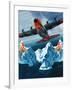 A Lockheed Hercules Patrolling Icebergs for the Coast Guard-Wilf Hardy-Framed Giclee Print