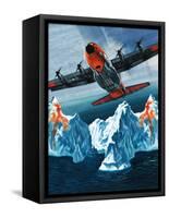 A Lockheed Hercules Patrolling Icebergs for the Coast Guard-Wilf Hardy-Framed Stretched Canvas