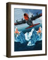 A Lockheed Hercules Patrolling Icebergs for the Coast Guard-Wilf Hardy-Framed Giclee Print