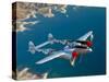 A Lockheed P-38 Lightning Fighter Aircraft in Flight-Stocktrek Images-Stretched Canvas