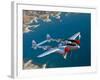 A Lockheed P-38 Lightning Fighter Aircraft in Flight-Stocktrek Images-Framed Photographic Print