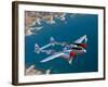 A Lockheed P-38 Lightning Fighter Aircraft in Flight-Stocktrek Images-Framed Photographic Print