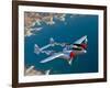 A Lockheed P-38 Lightning Fighter Aircraft in Flight-Stocktrek Images-Framed Photographic Print