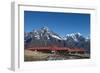 A lodge at Kongde in Everest region, Khumbu Region, Himalayas, Nepal, Asia-Alex Treadway-Framed Photographic Print