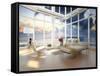 A Loft Apartment Interior with Seascape View-PlusONE-Framed Stretched Canvas