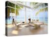 A Loft Apartment Interior with Seascape View-PlusONE-Stretched Canvas