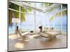 A Loft Apartment Interior with Seascape View-PlusONE-Mounted Photographic Print