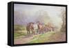 A Logging Team Returning Home-Charles James Adams-Framed Stretched Canvas