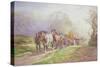 A Logging Team Returning Home-Charles James Adams-Stretched Canvas