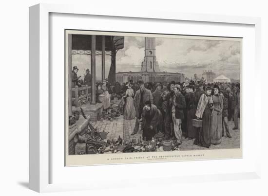 A London Fair, Friday at the Metropolitan Cattle Market-Charles Green-Framed Giclee Print