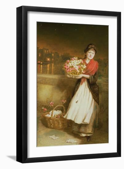 A London Flower Girl, 1877-Augustus Edward Mulready-Framed Giclee Print