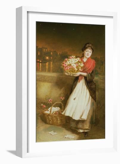 A London Flower Girl, 1877-Augustus Edward Mulready-Framed Giclee Print
