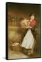 A London Flower Girl, 1877-Augustus Edward Mulready-Framed Stretched Canvas