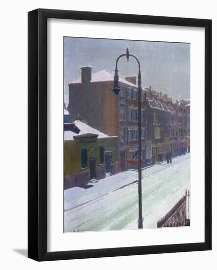 A London Street in Snow, 1917-Harold Gilman-Framed Giclee Print