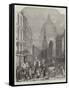 A London Thoroughfare, Fleet-Street-John Wykeham Archer-Framed Stretched Canvas