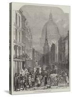 A London Thoroughfare, Fleet-Street-John Wykeham Archer-Stretched Canvas