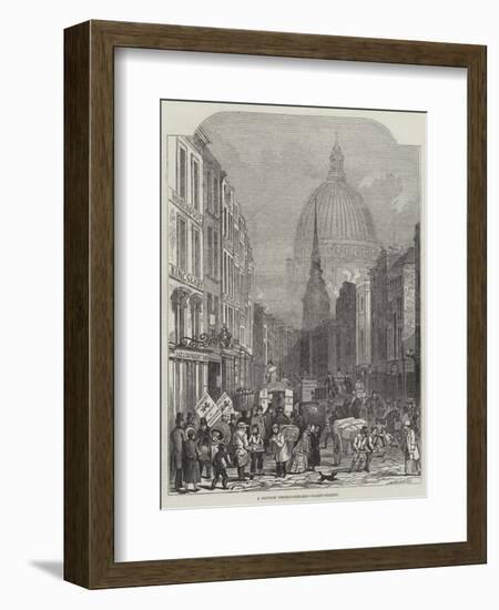 A London Thoroughfare, Fleet-Street-John Wykeham Archer-Framed Giclee Print