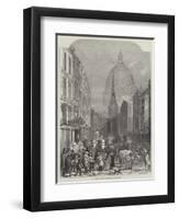 A London Thoroughfare, Fleet-Street-John Wykeham Archer-Framed Giclee Print