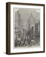 A London Thoroughfare, Fleet-Street-John Wykeham Archer-Framed Giclee Print