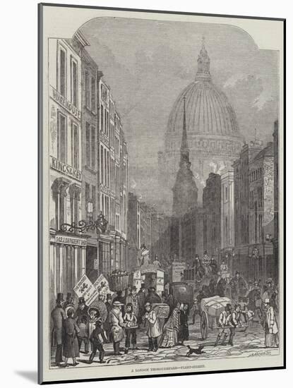 A London Thoroughfare, Fleet-Street-John Wykeham Archer-Mounted Giclee Print
