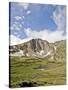 A Lone Backpacker Descends the Trail to Devil's Thumb Lake in the Indian Peaks Wilderness, Colorado-Andrew R. Slaton-Stretched Canvas