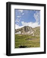 A Lone Backpacker Descends the Trail to Devil's Thumb Lake in the Indian Peaks Wilderness, Colorado-Andrew R. Slaton-Framed Photographic Print