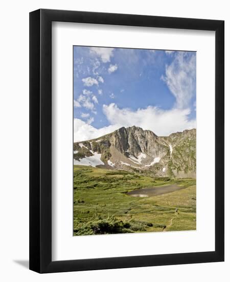 A Lone Backpacker Descends the Trail to Devil's Thumb Lake in the Indian Peaks Wilderness, Colorado-Andrew R. Slaton-Framed Photographic Print