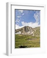 A Lone Backpacker Descends the Trail to Devil's Thumb Lake in the Indian Peaks Wilderness, Colorado-Andrew R. Slaton-Framed Photographic Print