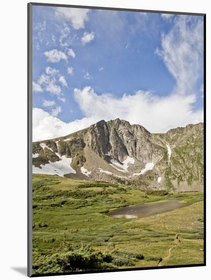 A Lone Backpacker Descends the Trail to Devil's Thumb Lake in the Indian Peaks Wilderness, Colorado-Andrew R. Slaton-Mounted Photographic Print