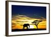 A Lone Elephant Africa-kesipun-Framed Photographic Print