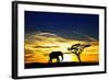 A Lone Elephant Africa-kesipun-Framed Photographic Print